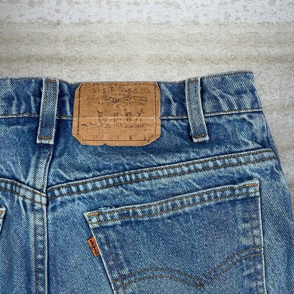 True Vintage 70s Orange Tab Levis 509 Jeans 32x31 Slim Fit Medium Wash - Picture 4 of 6